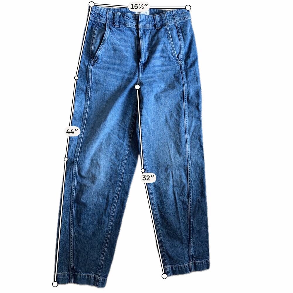 Madewell Tapered Denim Trousers 28 EUC Heavy - Picture 2 of 6